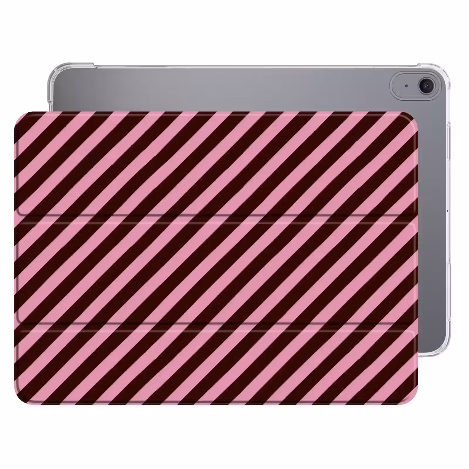 iPad hoes - Strepen - Roze - Bruin — 1