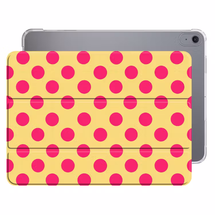 iPad hoes - Roze - Stippen - Geel — 1