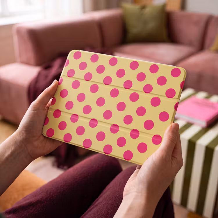 iPad hoes - Roze - Stippen - Geel — 4