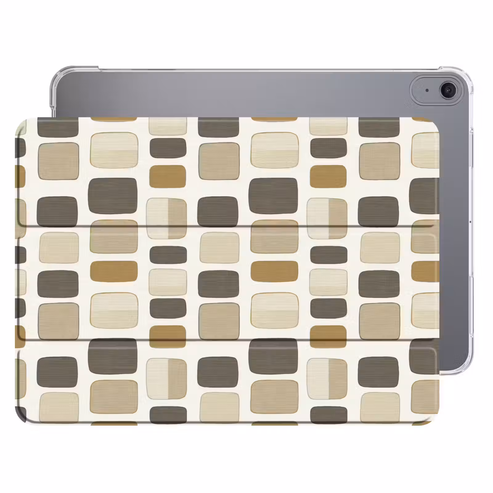iPad hoes - Blokken - Vintage - Grijs — 1