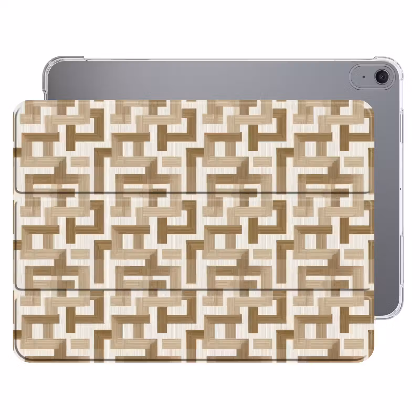 iPad hoes - Geometrisch - Retro - Bruin — 1