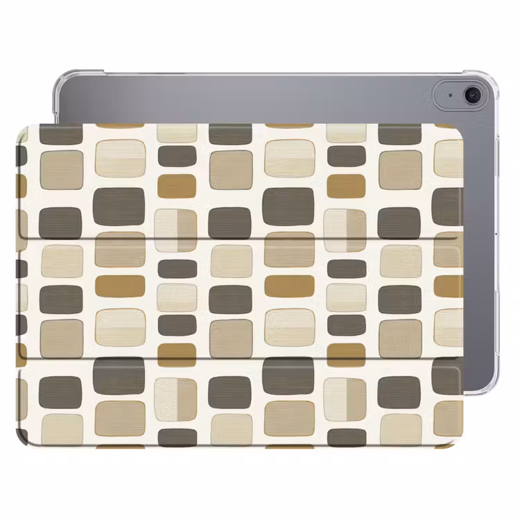 iPad hoes - Blokken - Vintage - Grijs — 1