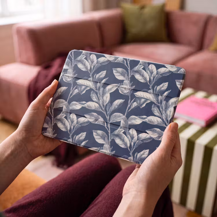 iPad hoes - Botanisch - Patroon - Blauw — 4