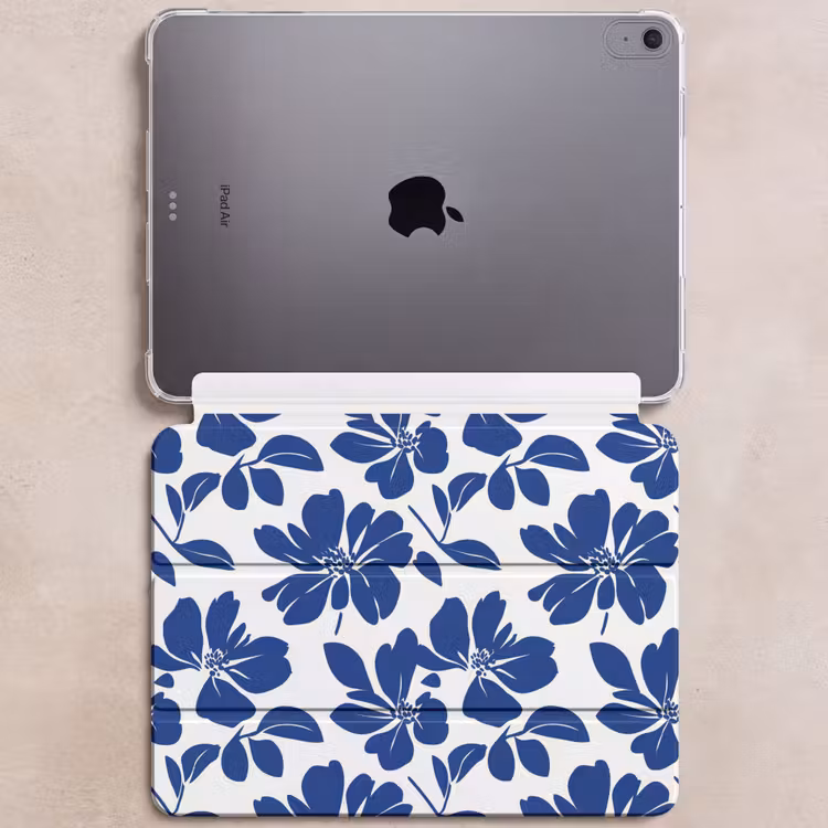 iPad hoes - Floraal - Modern - Blauw — 6
