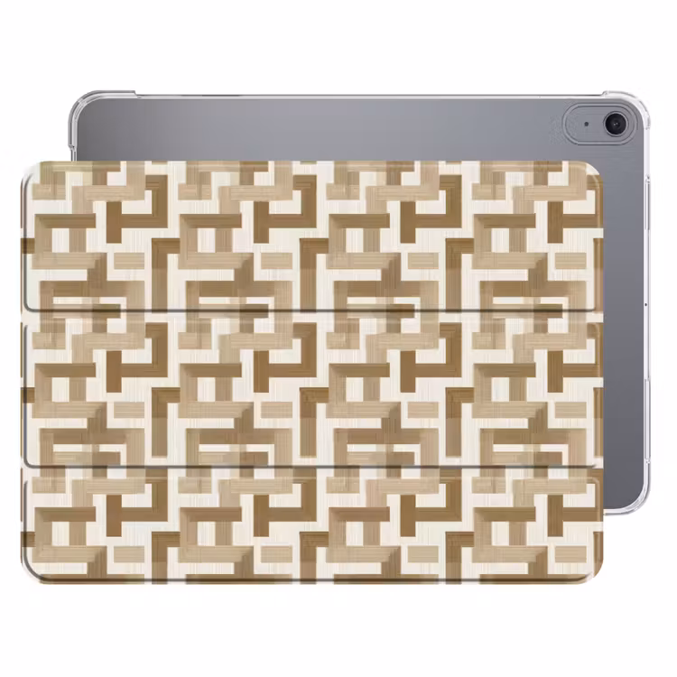 iPad hoes - Geometrisch - Retro - Bruin — 1