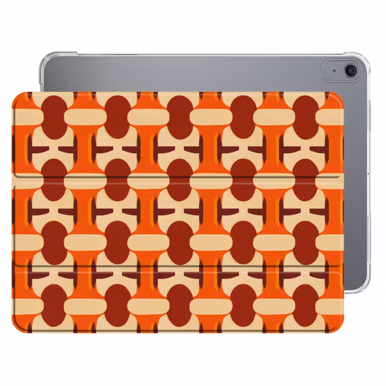 iPad hoes - Geometrisch - Retro - Oranje — 1