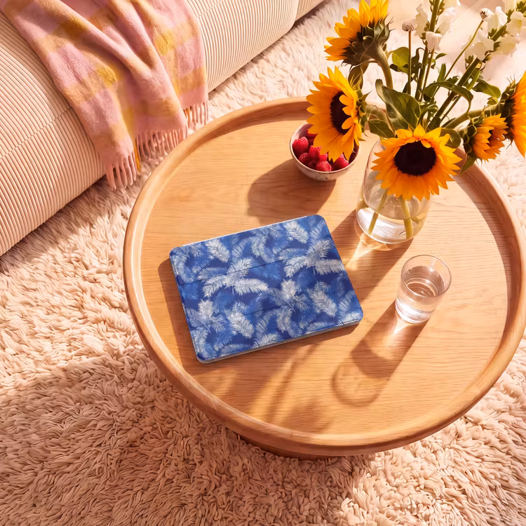 iPad hoes - Palmblad - Patroon - Blauw — 2