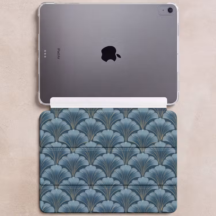 iPad hoes - Patroon - Ginkgoblad - Blauw — 6