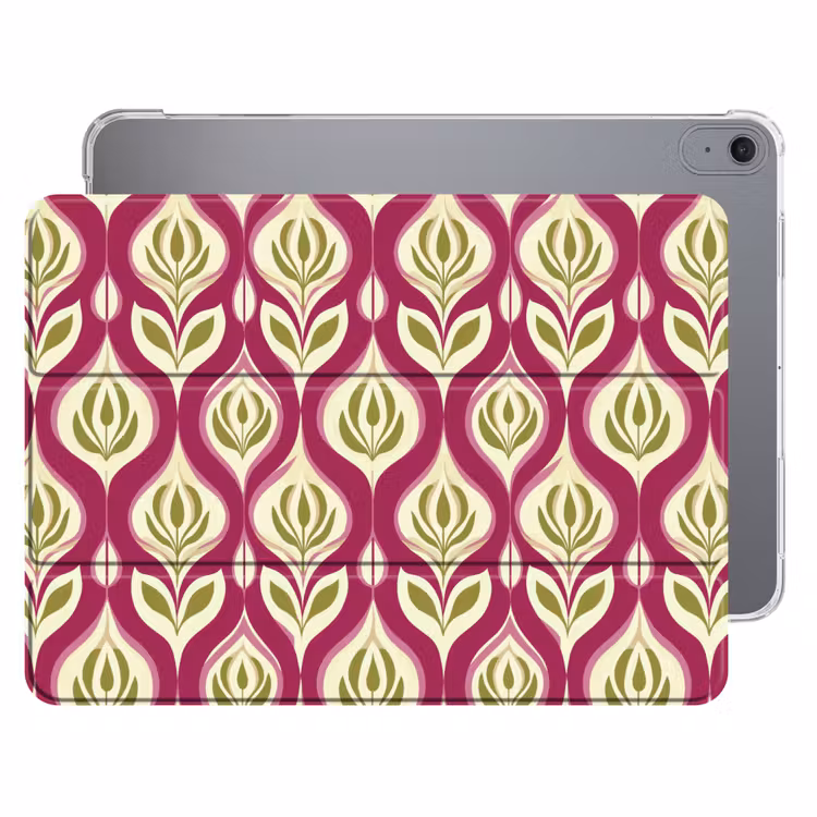 iPad hoes - Retro - Floraal - Paars — 1