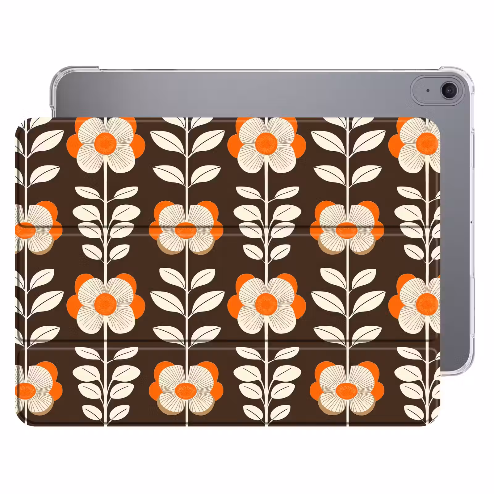 iPad hoes - Bloemen - Retro - Bruin — 1