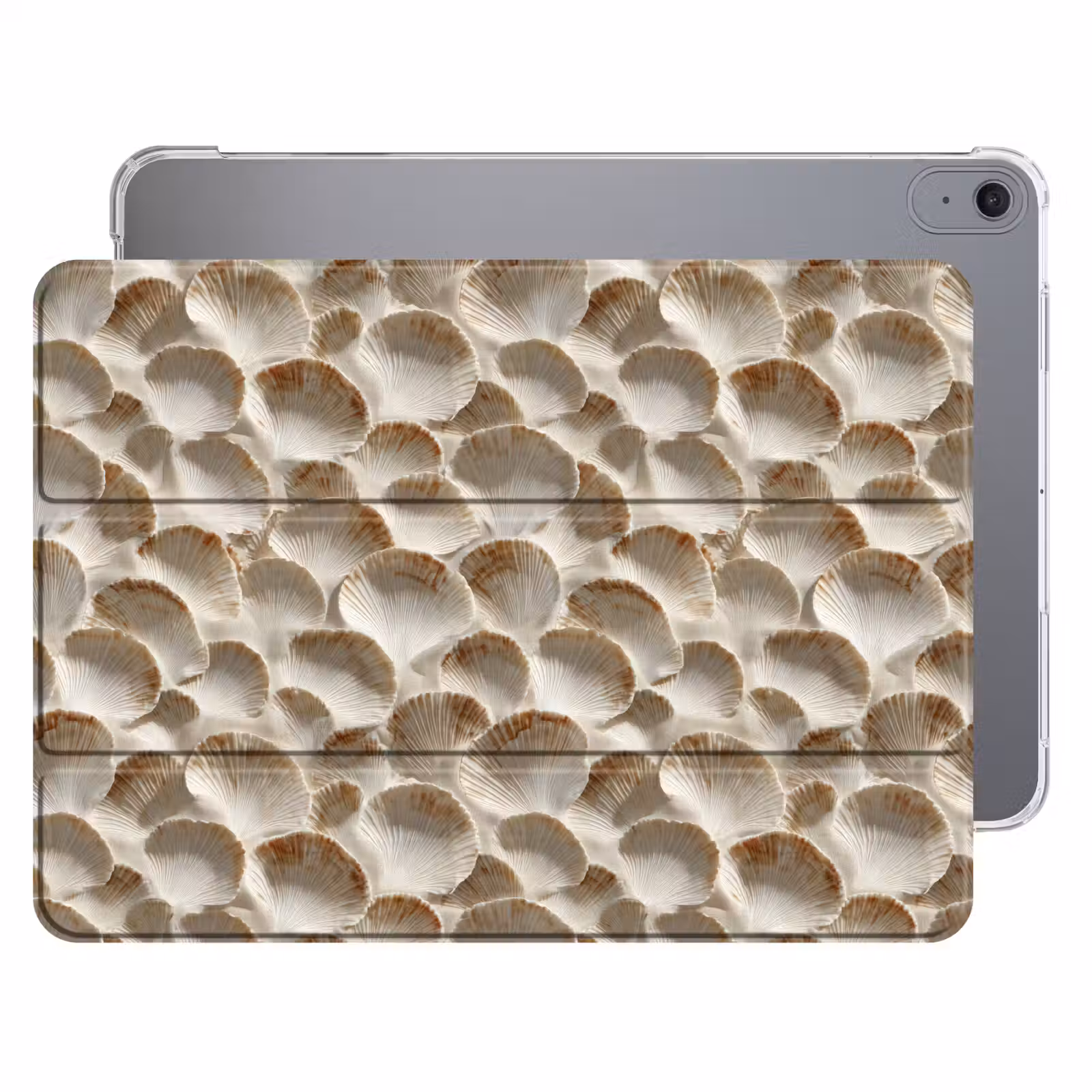 iPad hoes - Schelpen - Waaiervorm - Wit — 1