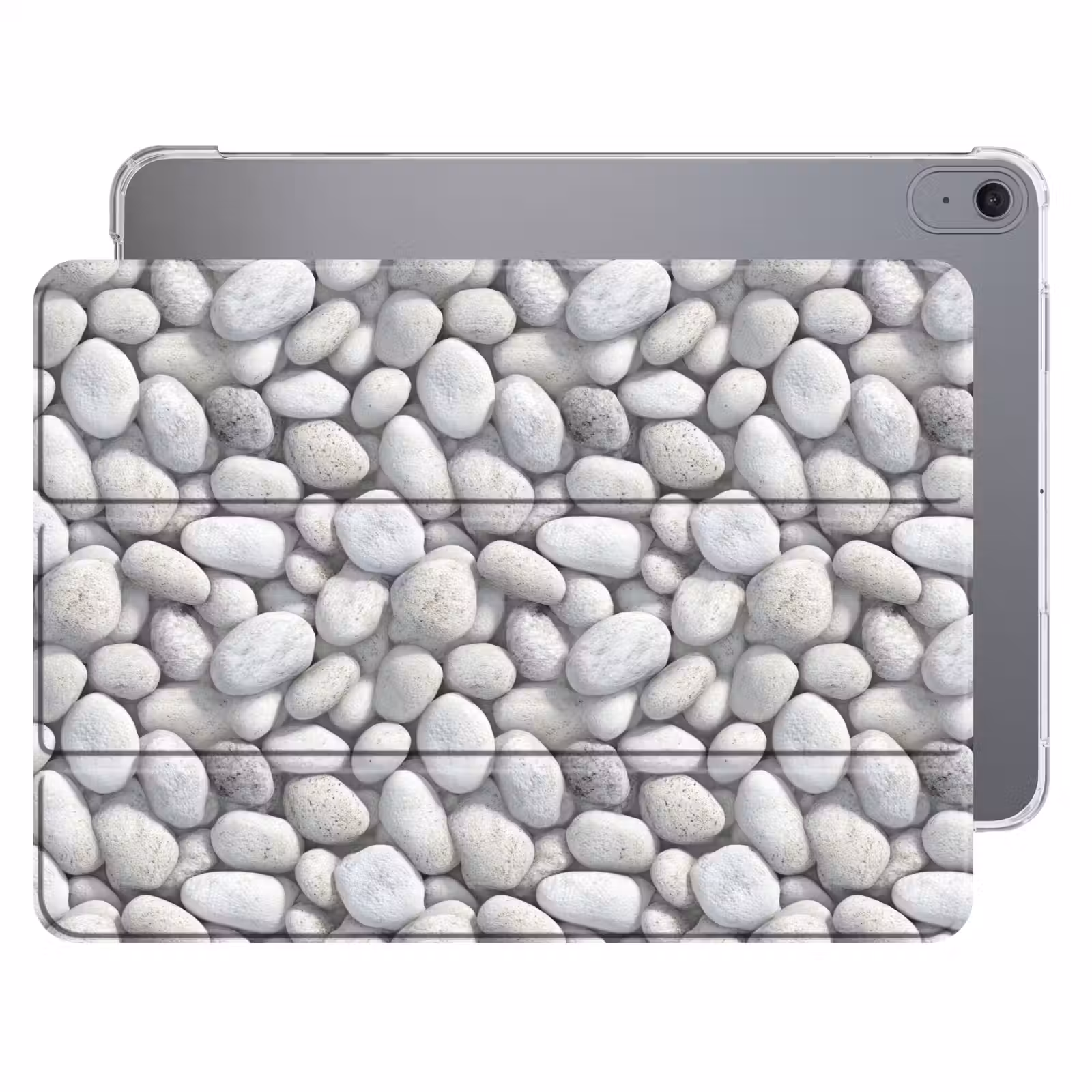 iPad hoes - Steentjes - Grijs - Ovaal — 1