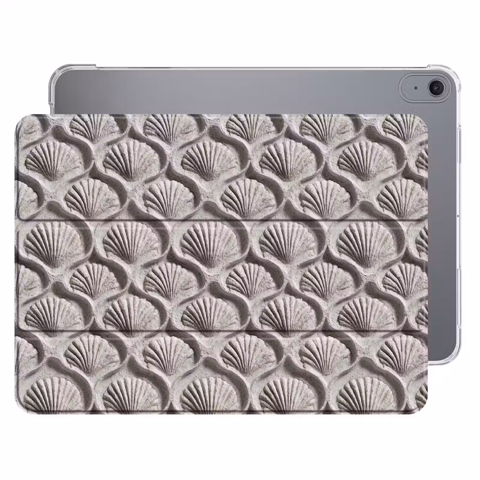 iPad hoes - Zand - Schelpenvorm - Grijs — 1