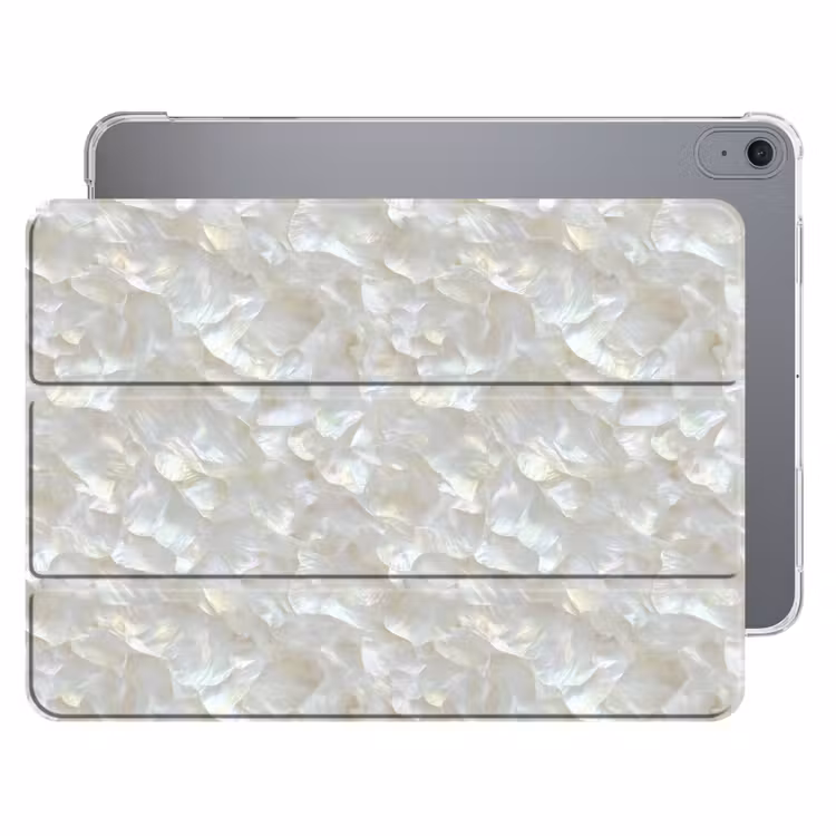 iPad hoes - Parelmoerglans - Wit - Schelp — 1