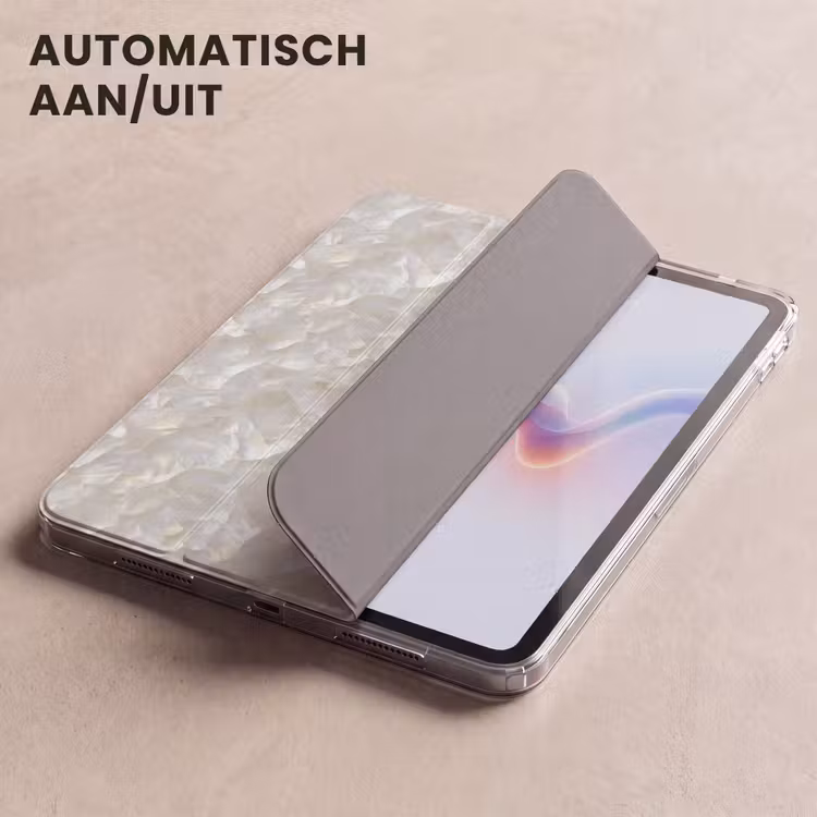 iPad hoes - Parelmoerglans - Wit - Schelp — 5