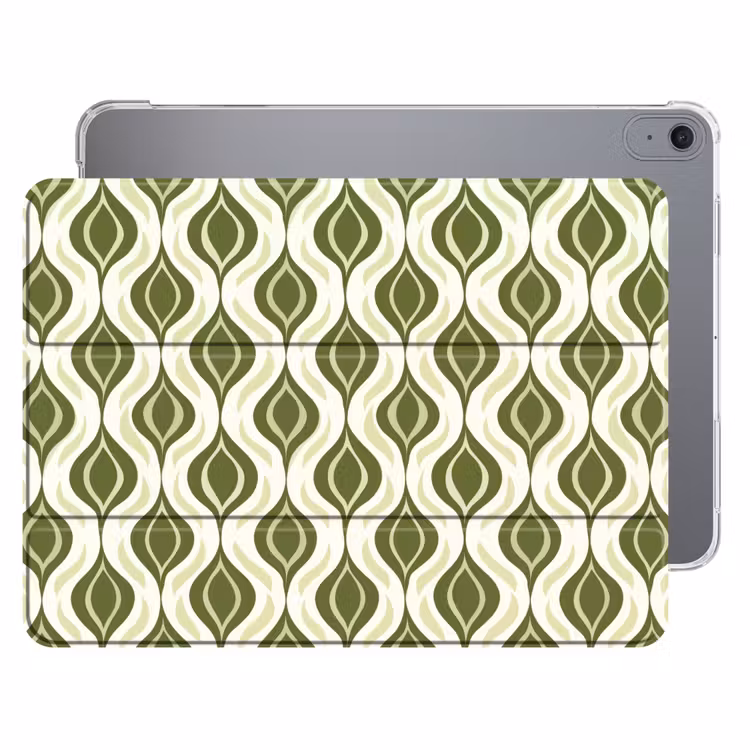 iPad hoes - Patroon - Retro - Groen — 1