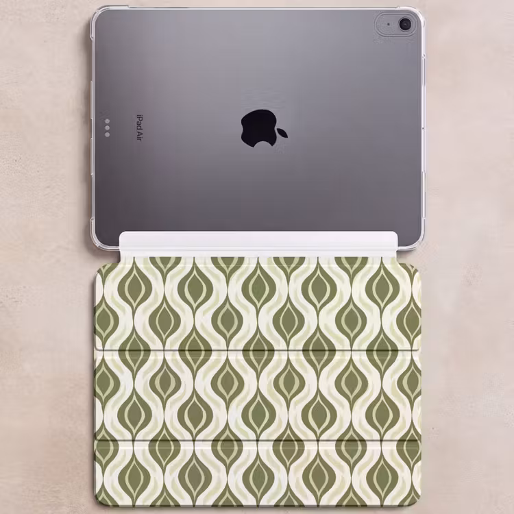 iPad hoes - Patroon - Retro - Groen — 6