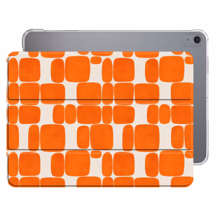 iPad hoes - Patroon - Retro - Oranje — 1