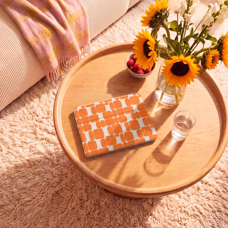 iPad hoes - Patroon - Retro - Oranje — 2