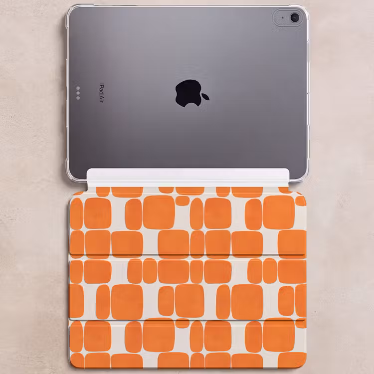 iPad hoes - Patroon - Retro - Oranje — 6