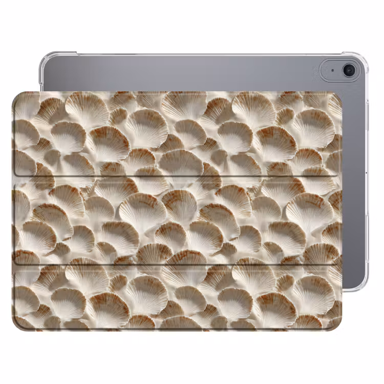 iPad hoes - Schelpen - Waaiervorm - Wit — 1