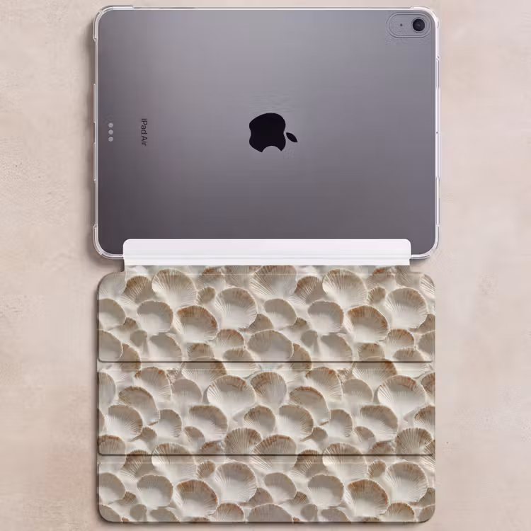 iPad hoes - Schelpen - Waaiervorm - Wit — 6