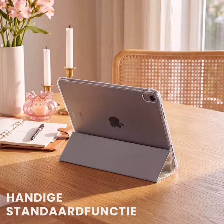 iPad hoes - Waaierstructuren - Beige - Vezeltextuur — 3