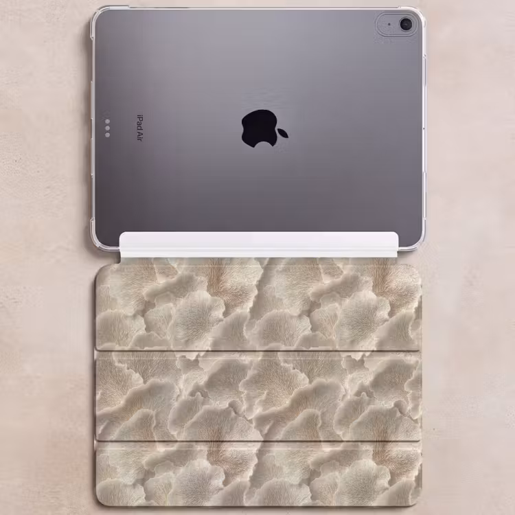 iPad hoes - Waaierstructuren - Beige - Vezeltextuur — 6