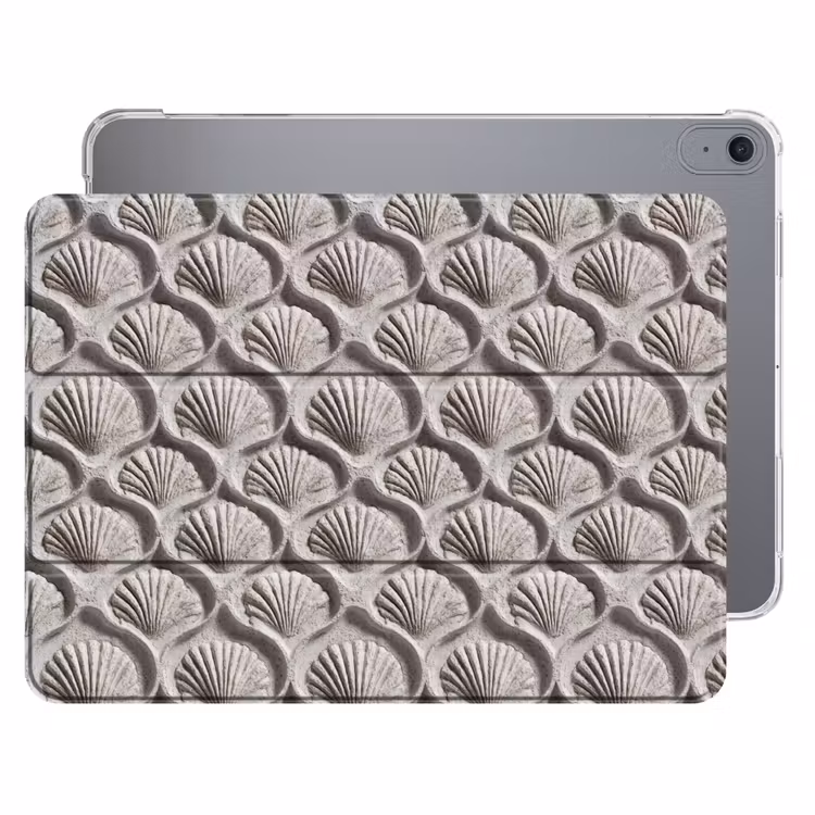 iPad hoes - Zand - Schelpenvorm - Grijs — 1
