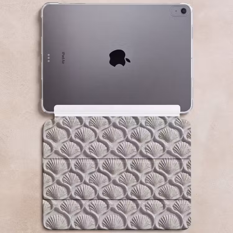 iPad hoes - Zand - Schelpenvorm - Grijs — 6