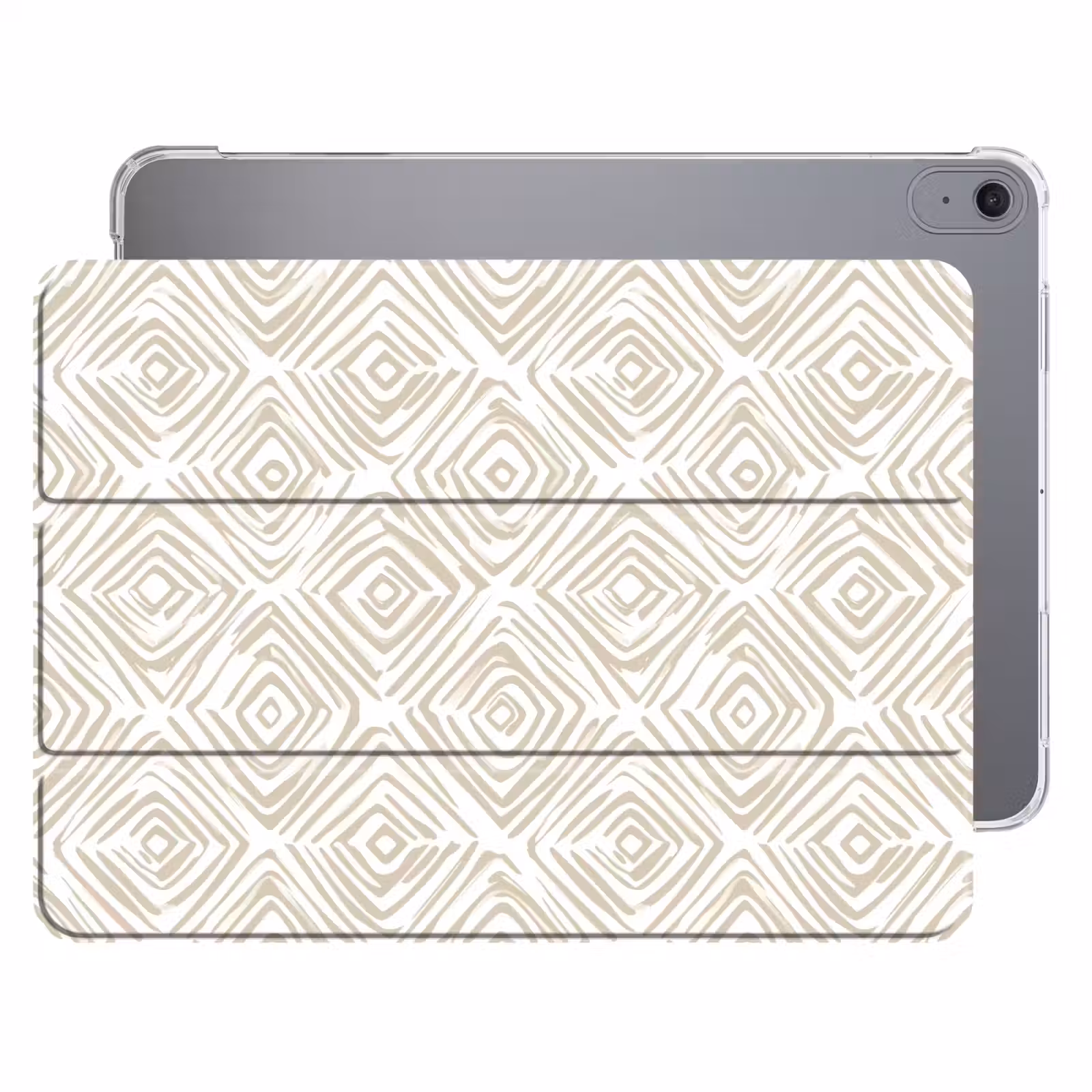 iPad hoes - Abstract - Ruit - Beige — 1