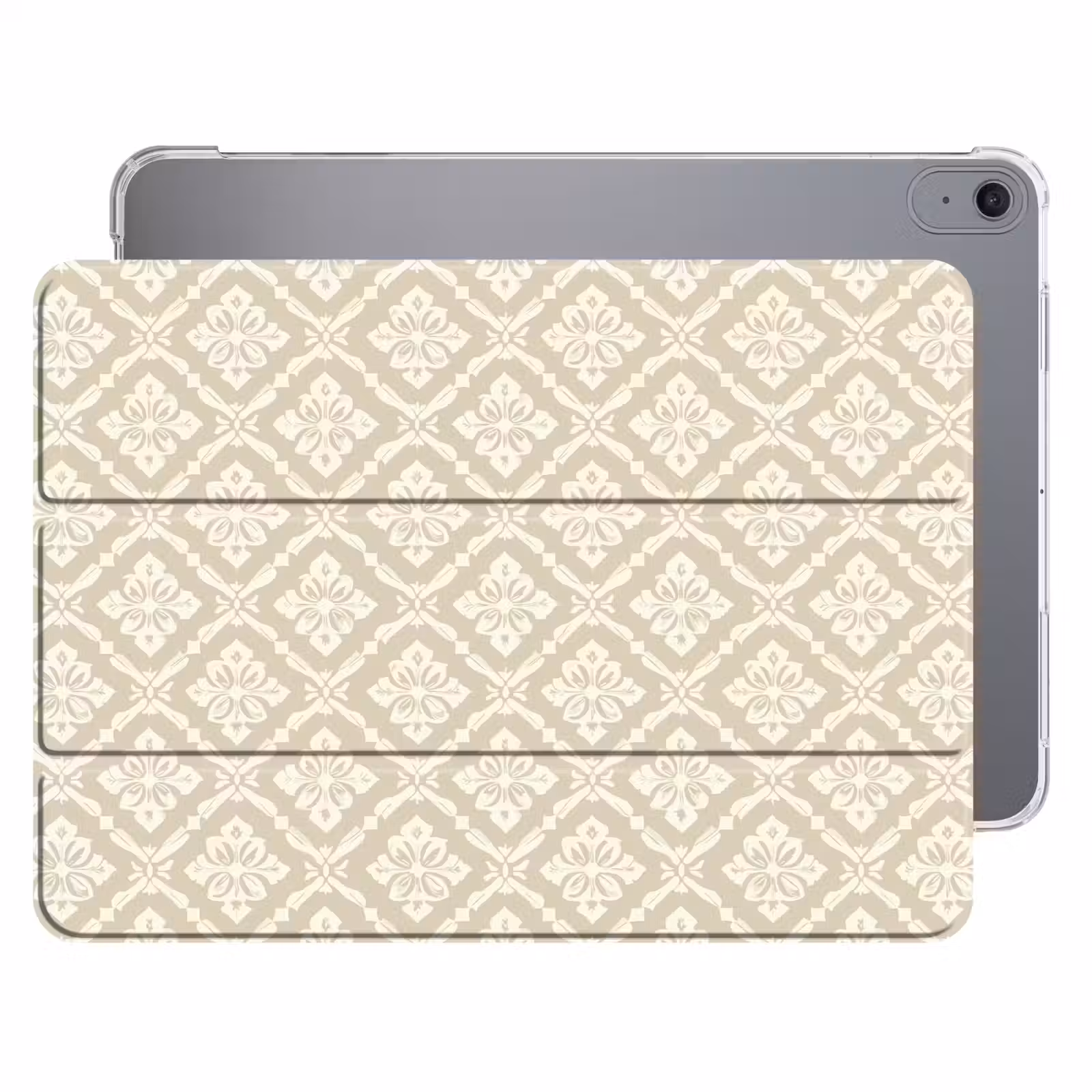 iPad hoes - Floraal - Ornament - Beige — 1
