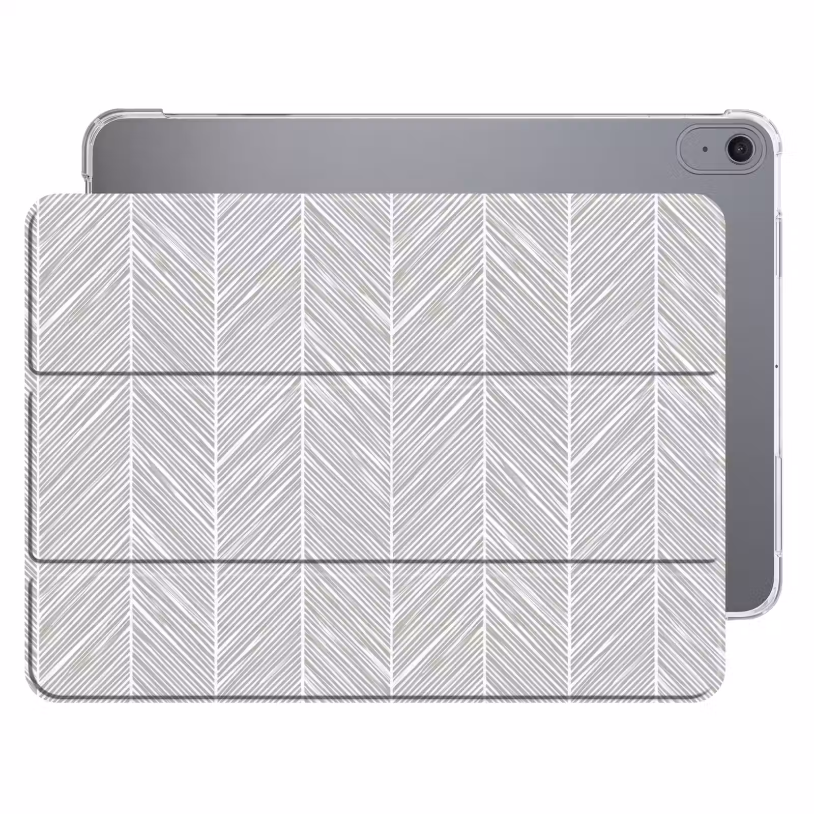 iPad hoes - Klassiek - Visgraat - Grijs — 1