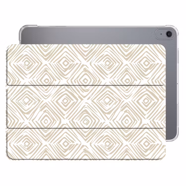 iPad hoes - Abstract - Ruit - Beige — 1