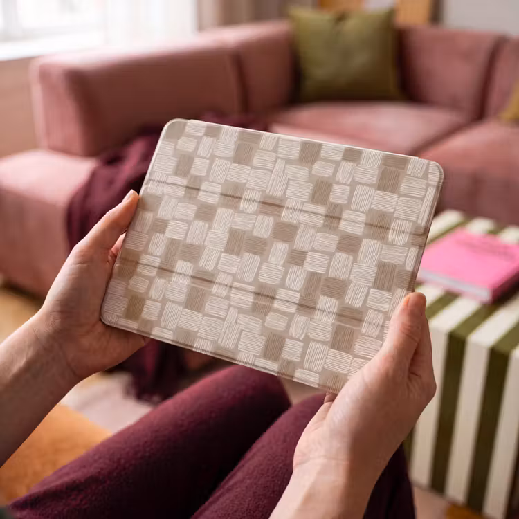 iPad hoes - Blok - Patroon - Bruin — 4