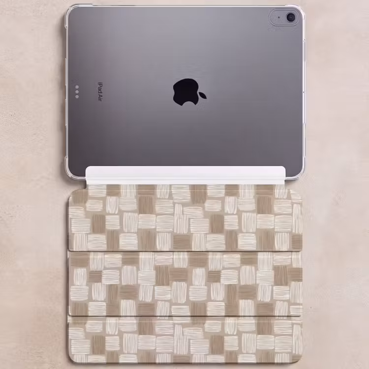 iPad hoes - Blok - Patroon - Bruin — 6