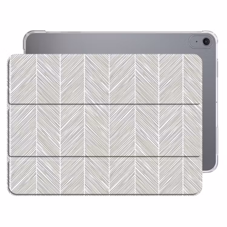 iPad hoes - Klassiek - Visgraat - Grijs — 1