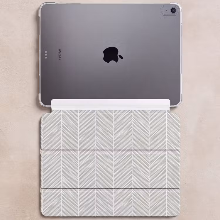 iPad hoes - Klassiek - Visgraat - Grijs — 6