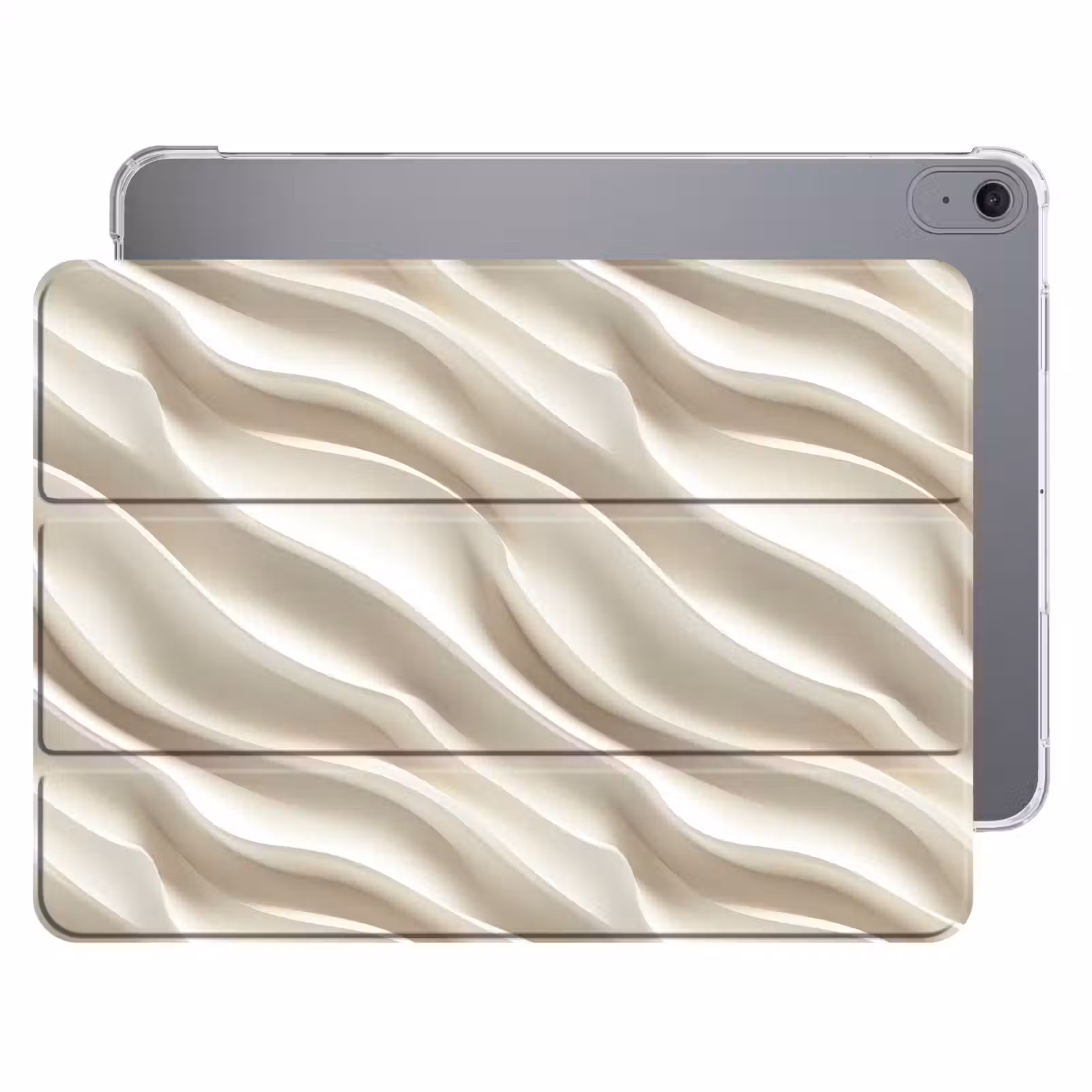iPad hoes - Diagonaal - Golven - Crème — 1