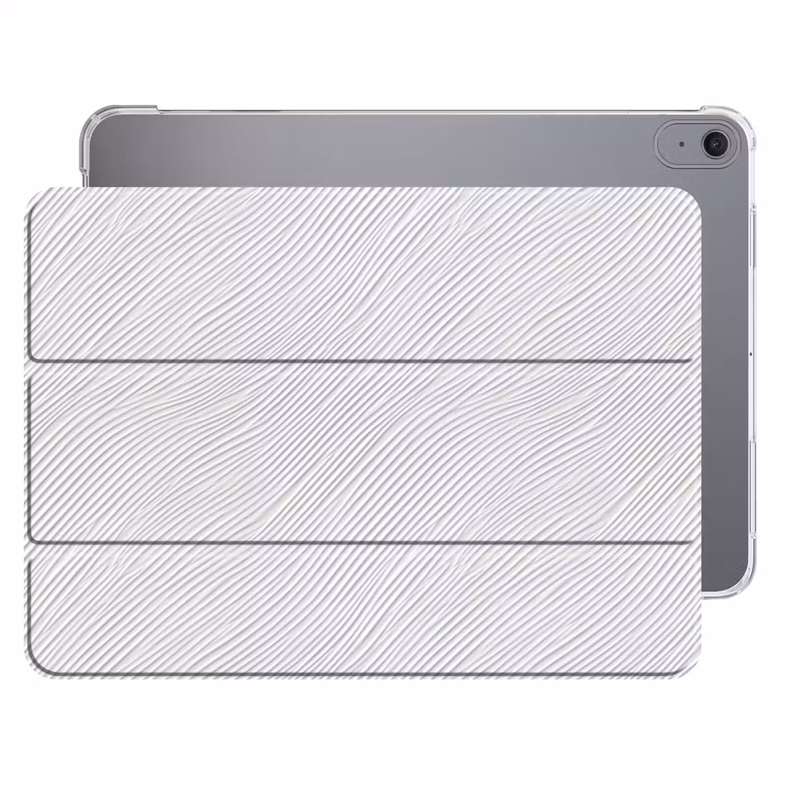 iPad hoes - Golven - Ribbels - Wit — 1