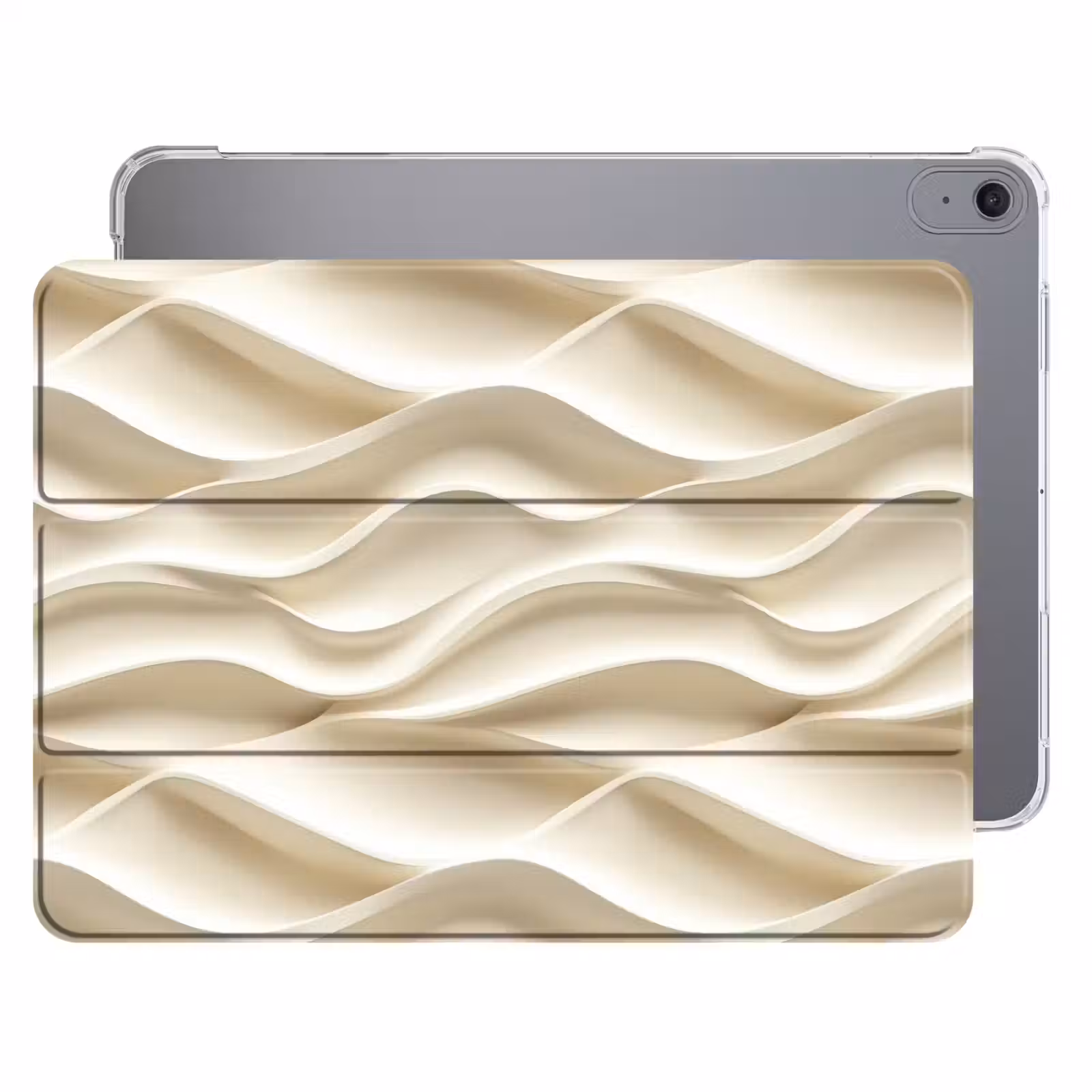 iPad hoes - Lijnen - Golvend - Crème — 1