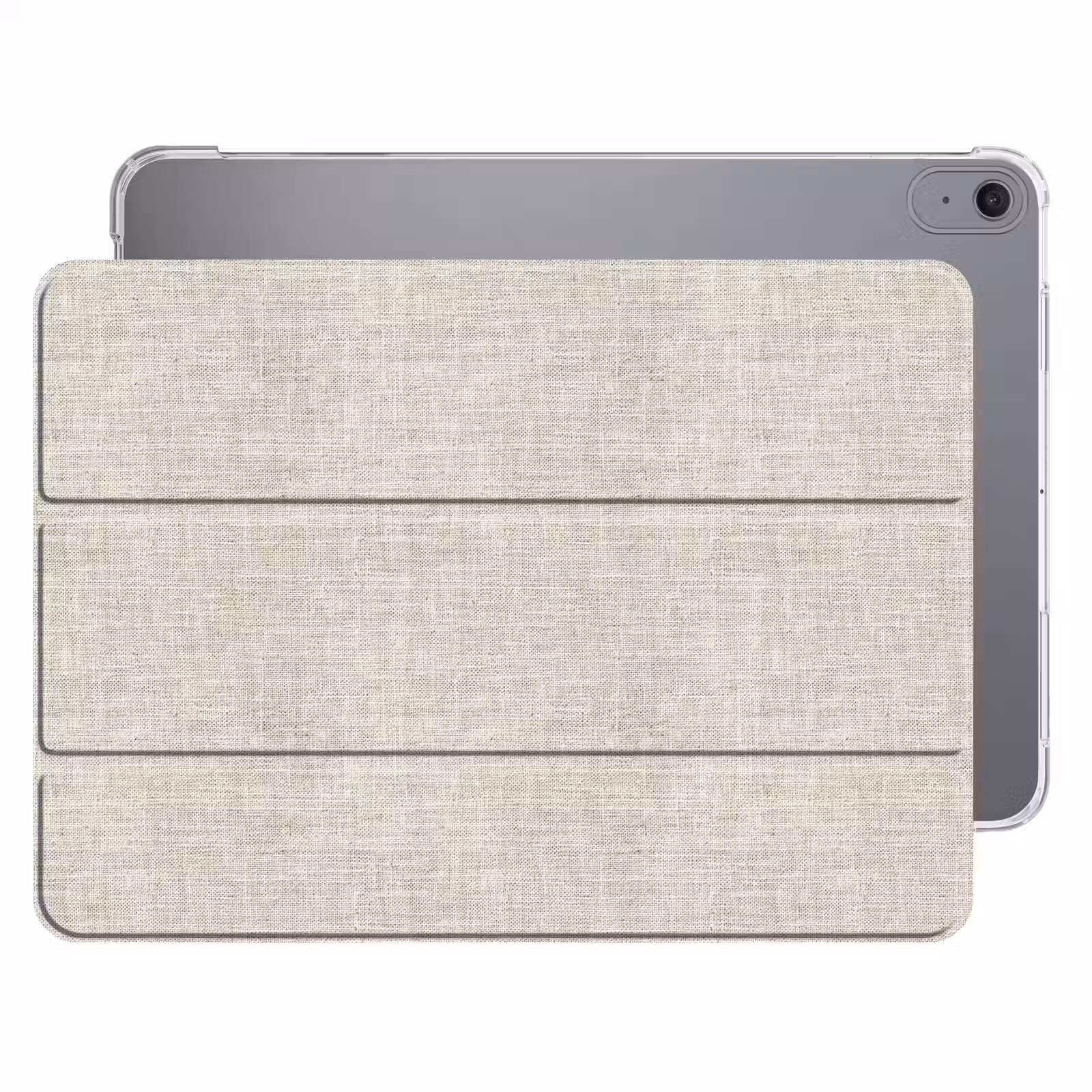 iPad hoes - Linnen - Textuur - Beige — 1