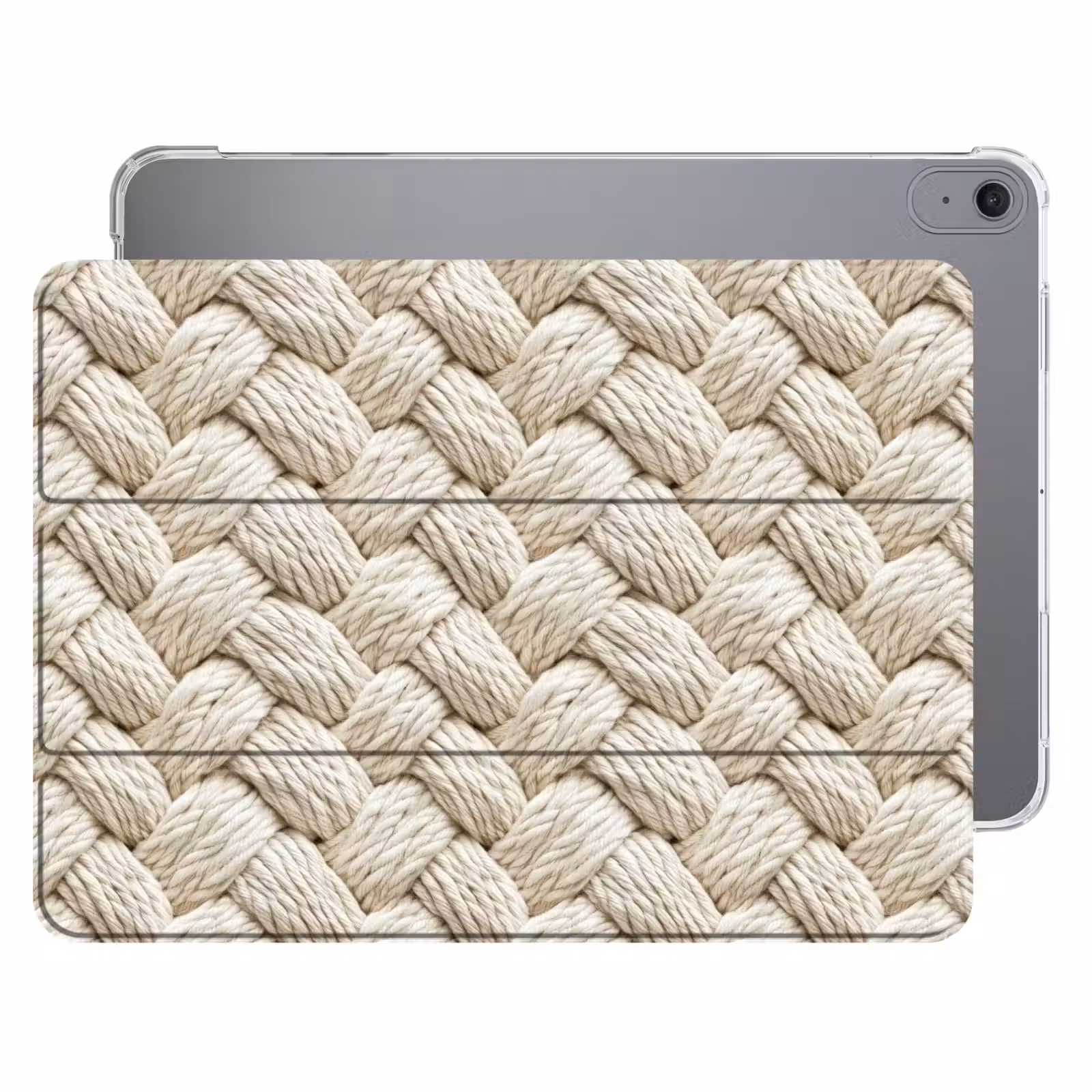 iPad hoes - Touw - Gebreid - Beige — 1