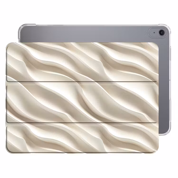 iPad hoes - Diagonaal - Golven - Crème — 1