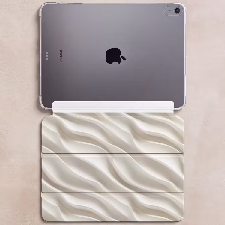 iPad hoes - Diagonaal - Golven - Crème — 6