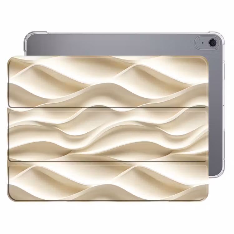 iPad hoes - Lijnen - Golvend - Crème — 1