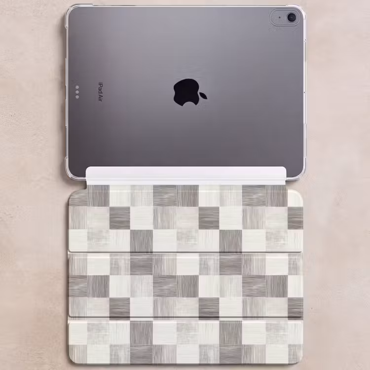 iPad hoes - Patroon - Dambord - Houtnerf — 6