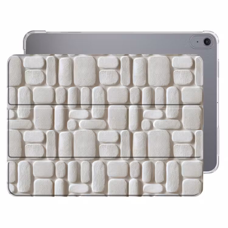 iPad hoes - Reliëf - Structuur - Wit — 1