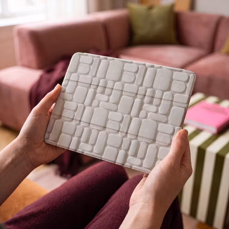 iPad hoes - Reliëf - Structuur - Wit — 4