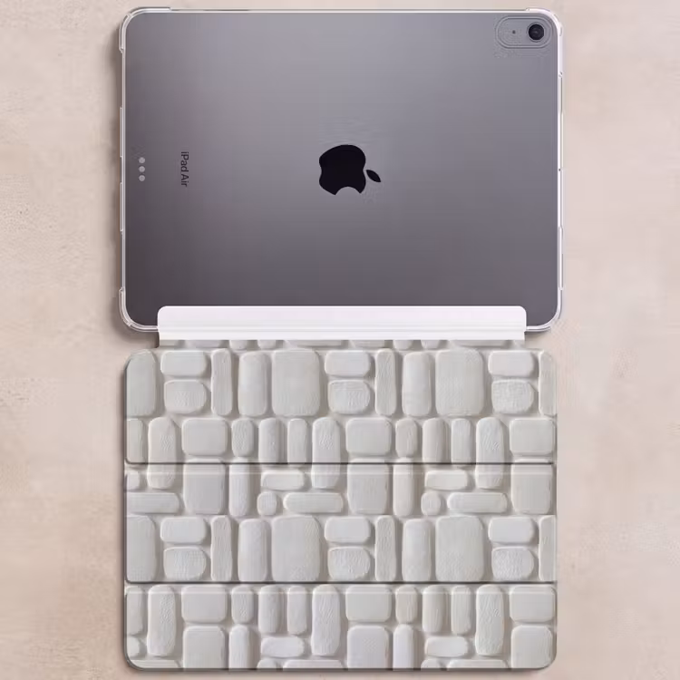 iPad hoes - Reliëf - Structuur - Wit — 6